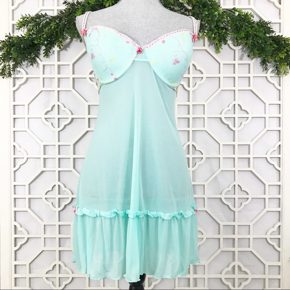 Indulgence Floral Bra Sheer Teddy Lingerie Dress